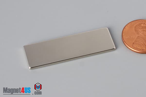 1 1/2" x 1/2" x 1/16" N40 Neodymium Block Magnet - photo 3