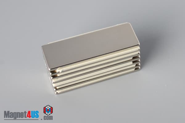 1 1/2" x 1/2" x 1/16" N40 Neodymium Block Magnet - photo 4