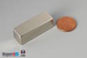 1 1/2" x 1/2" x 1/2" N45 Neodymium Block Magnet - photo 1