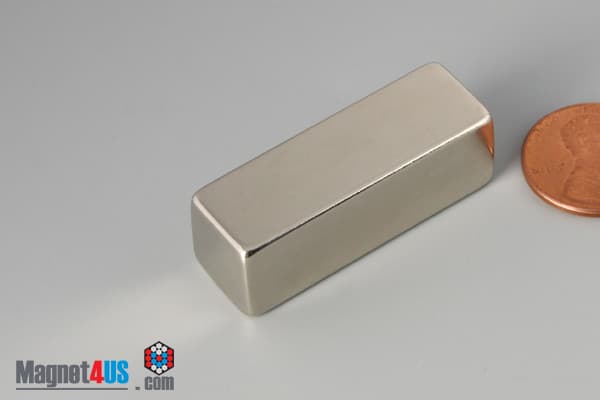 1 1/2" x 1/2" x 1/2" N45 Neodymium Block Magnet - photo 3