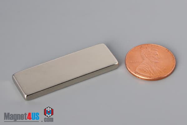 1 1/2" x 1/2" x 1/8" N52 Neodymium Block Magnet - photo 1