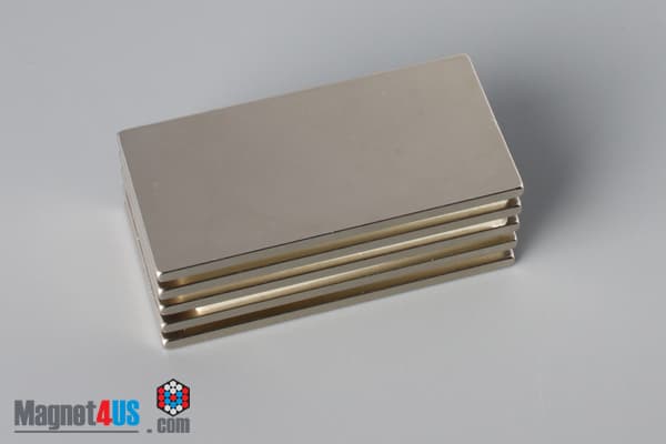 1 1/2" x 3/4" x 1/16" N45 Neodymium Block Magnet - photo 4