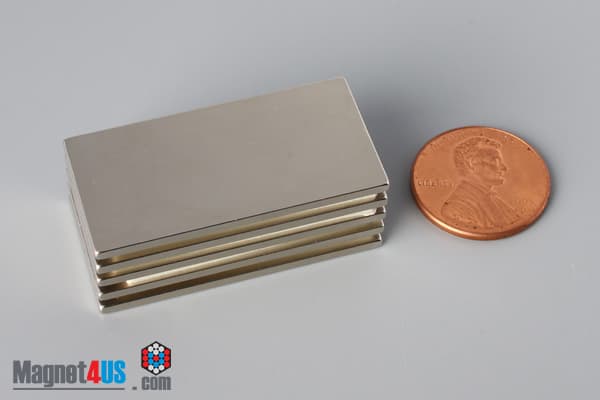 1 1/2" x 3/4" x 1/16" N45 Neodymium Block Magnet - photo 5