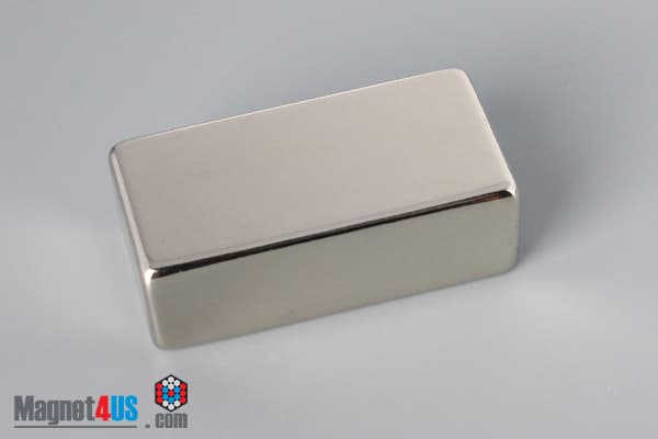 1 1/2" x 3/4" x 1/2" N45 Neodymium Block Magnet - photo 2