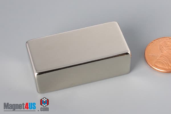 1 1/2" x 3/4" x 1/2" N45 Neodymium Block Magnet - photo 3