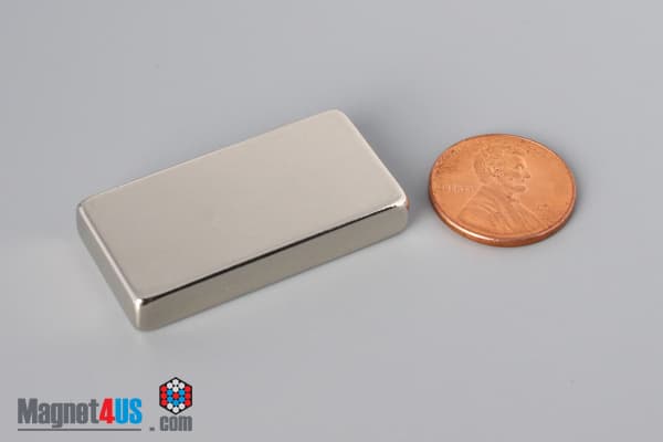 1 1/2" x 3/4" x 1/4" N52 Neodymium Block Magnet