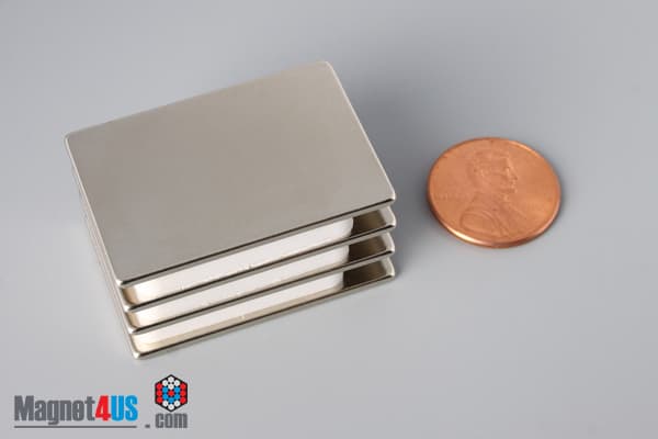 1 1/2" x 1" x 1/16" N45 Neodymium Block Magnet - photo 5