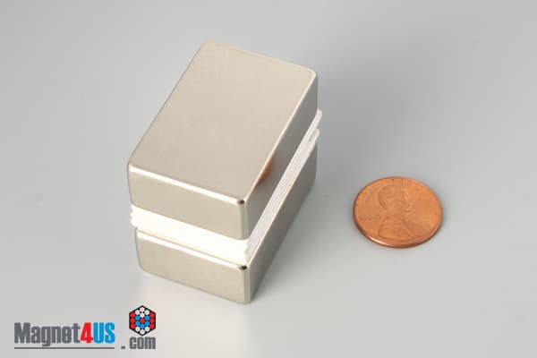 1 1/2" x 1" x 1/2" N45 Neodymium Block Magnet - photo 5