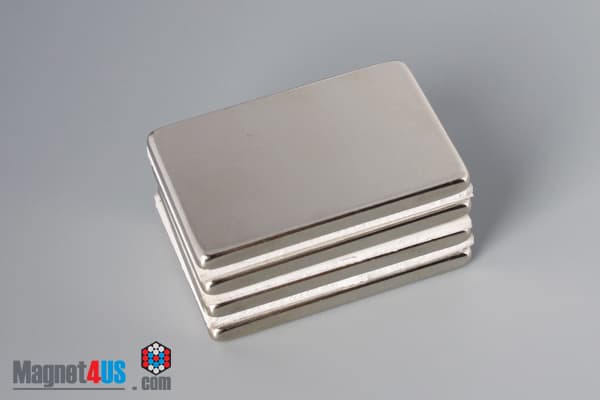 1 1/2" x 1" x 1/8" N45 Neodymium Block Magnet - photo 4