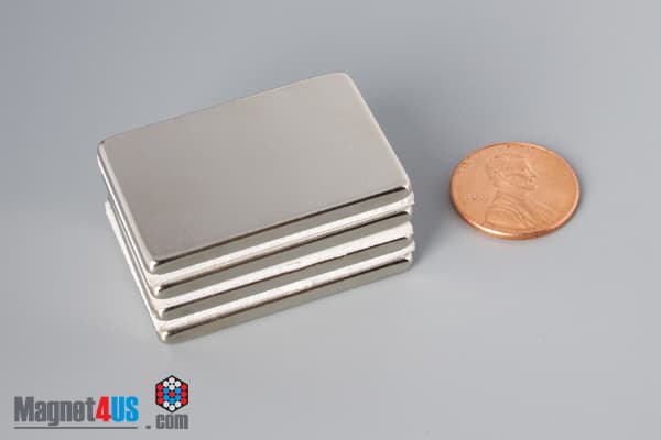 1 1/2" x 1" x 1/8" N45 Neodymium Block Magnet - photo 5