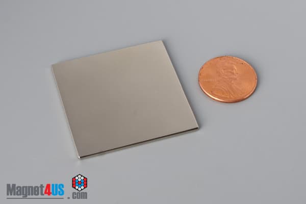 1 1/2" x 1 1/2" x 1/16" N45 Neodymium Block Magnet - photo 1
