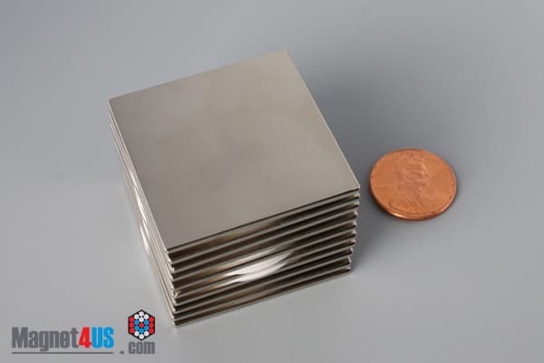 1 1/2" x 1 1/2" x 1/16" N45 Neodymium Block Magnet - photo 5