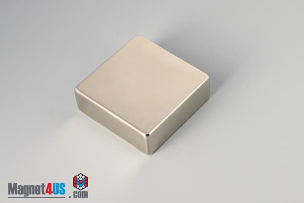 1 1/2" x 1 1/2" x 1/2" N40 Neodymium Block Magnet - photo 2