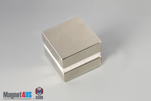 1 1/2" x 1 1/2" x 1/2" N40 Neodymium Block Magnet - photo 4