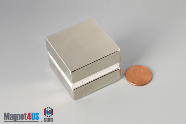 1 1/2" x 1 1/2" x 1/2" N40 Neodymium Block Magnet - photo 5