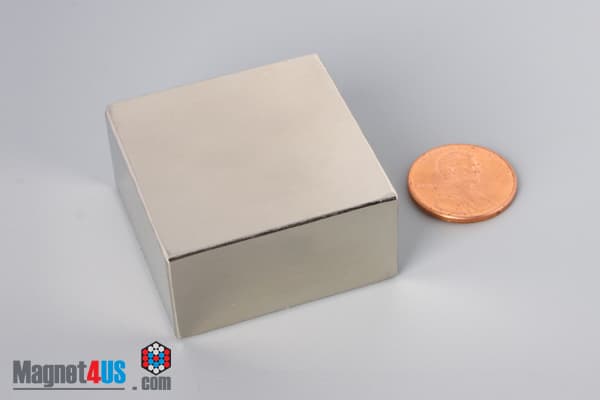 1 1/2" x 1 1/2" x 3/4" N52 Neodymium Block Magnet
