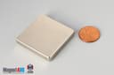 1 1/2" x 1 1/2" x 1/4" N40 Neodymium Block Magnet - photo 1