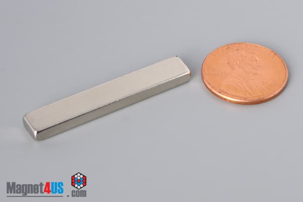 1 1/2" x 1/4" x 1/8" N40 Neodymium Block Magnet - photo 1