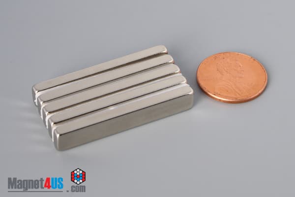 1 1/2" x 1/4" x 1/8" N40 Neodymium Block Magnet - photo 5