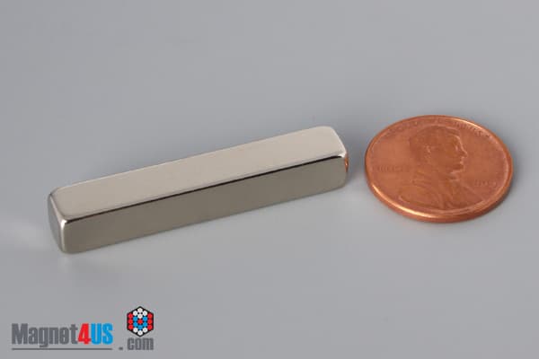 1 1/2" x 1/4" x 1/4" N52 Neodymium Block Magnet - photo 1
