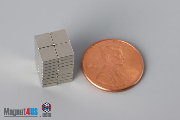 3/16" x 3/16" x 1/16" N40 Neodymium Block Magnet - photo 5