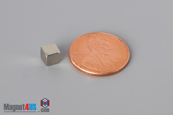 3/16" x 3/16" x 3/16" N52 Neodymium Block Magnet - photo 1