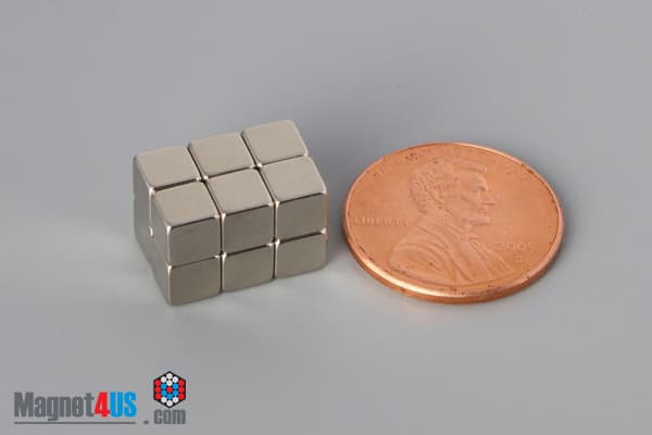 3/16" x 3/16" x 3/16" N52 Neodymium Block Magnet - photo 5