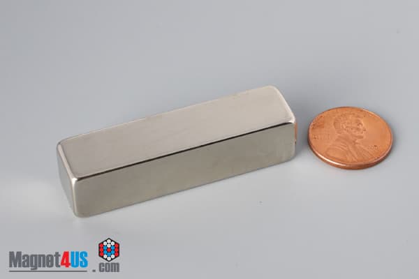2" x 1/2" x 1/2" N52 Neodymium Block Magnet - photo 1