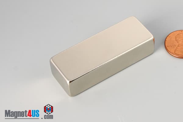 2" x 1/2" x 3/4" N45 Neodymium Block Magnet - photo 3
