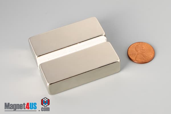 2" x 1/2" x 3/4" N45 Neodymium Block Magnet - photo 5
