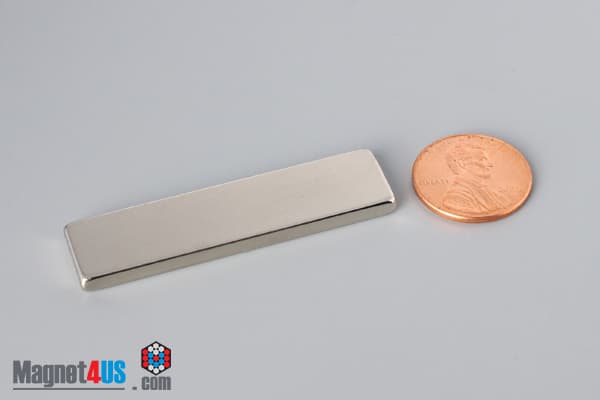 2" x 1/2" x 1/8" N40 Neodymium Block Magnet
