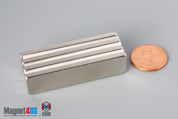2" x 1/2" x 1/8" N40 Neodymium Block Magnet - photo 5