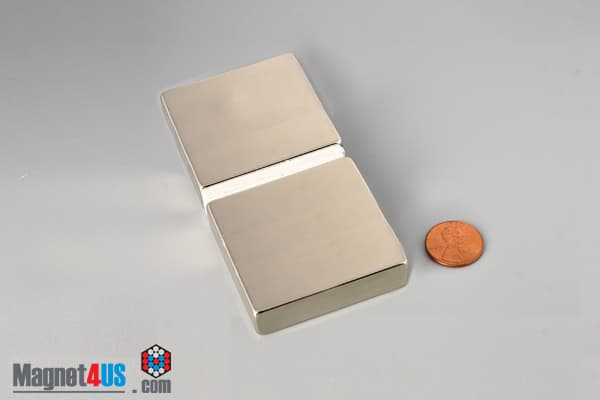 2" x 1/2" x 2" N45 Neodymium Block Magnet - photo 5