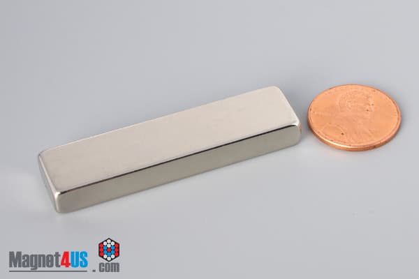 2" x 1/2" x 1/4" N52 Neodymium Block Magnet
