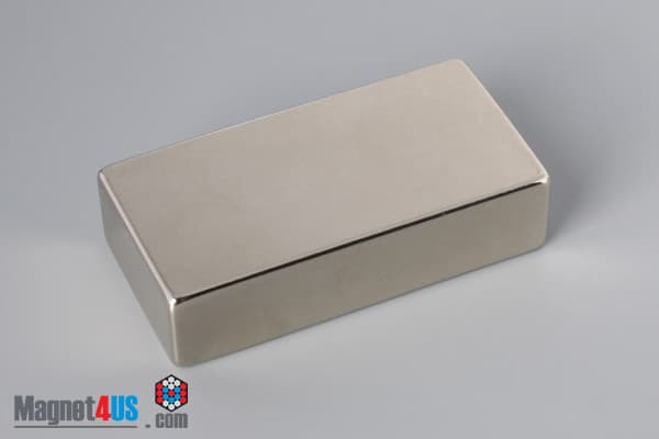 2" x 1" x 1/2" N52 Neodymium Block Magnet - photo 2