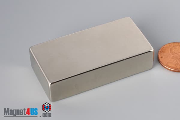 2" x 1" x 1/2" N52 Neodymium Block Magnet - photo 3