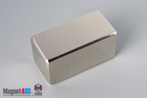 2" x 1" x 1" N40 Neodymium Block Magnet - photo 2