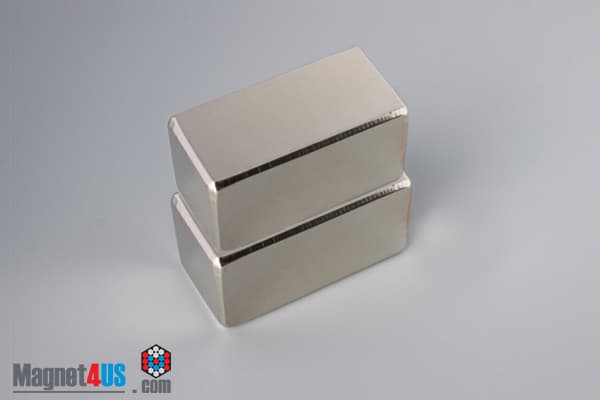 2" x 1" x 1" N40 Neodymium Block Magnet - photo 4