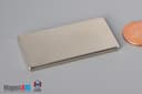 2" x 1" x 1/8" N40 Neodymium Block Magnet - photo 3