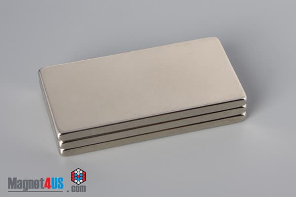 2" x 1" x 1/8" N40 Neodymium Block Magnet - photo 4
