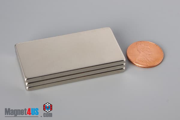 2" x 1" x 1/8" N40 Neodymium Block Magnet - photo 5