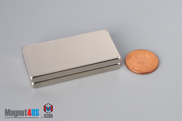 2" x 1" x 3/16" N45 Neodymium Block Magnet - photo 5