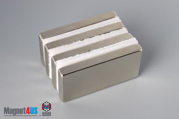 2" x 1" x 1/4" N52 Neodymium Block Magnet - photo 4