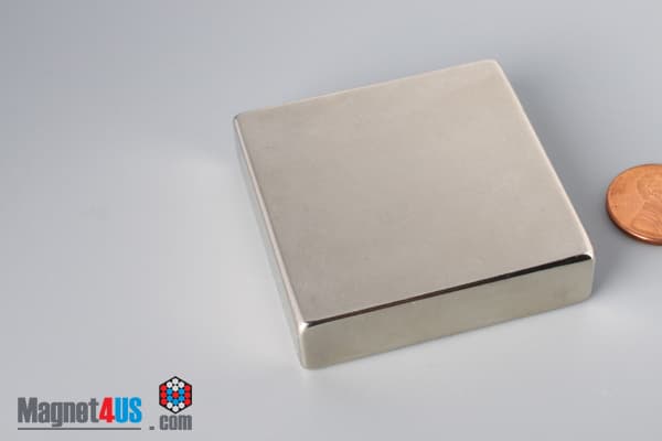 2" x 2" x 1/2" N52 Neodymium Block Magnet - photo 3