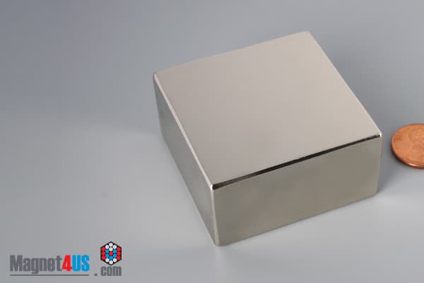 2" x 2" x 1" N52 Neodymium Block Magnet - photo 3