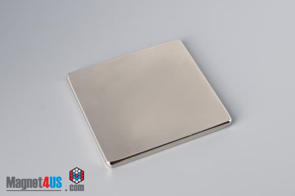 2" x 2" x 1/8" N45 Neodymium Block Magnet - photo 2