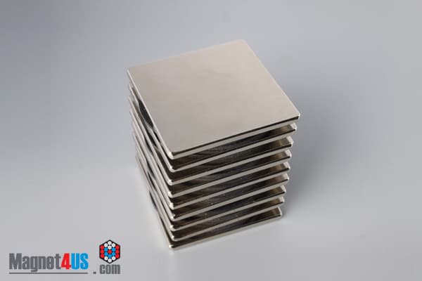 2" x 2" x 1/8" N45 Neodymium Block Magnet - photo 4