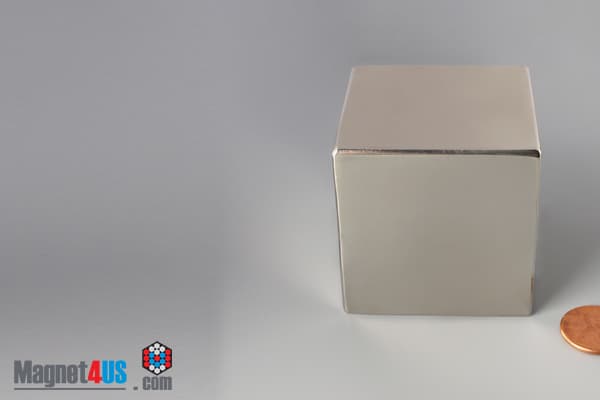 2" x 2" x 2" N40 Neodymium Block Magnet - photo 3