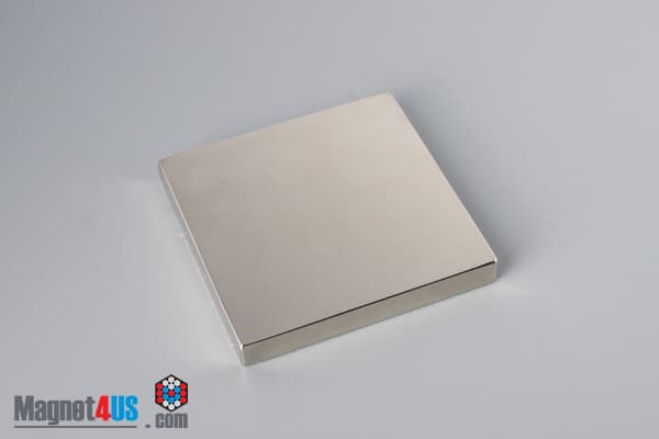 2" x 2" x 1/4" N40 Neodymium Block Magnet - photo 2
