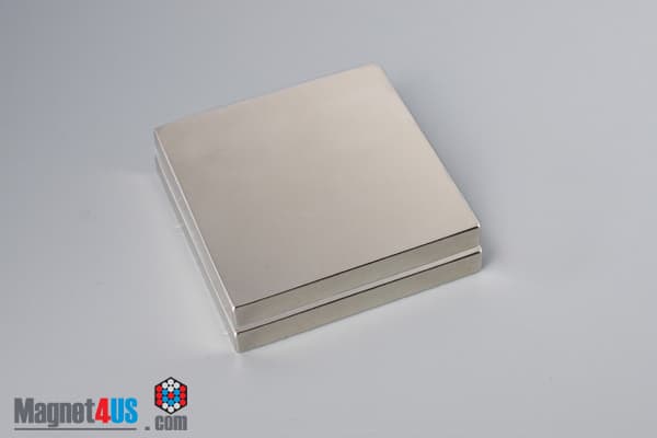 2" x 2" x 1/4" N40 Neodymium Block Magnet - photo 4